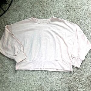 Loft medium woman’s cropped loose fit light pink